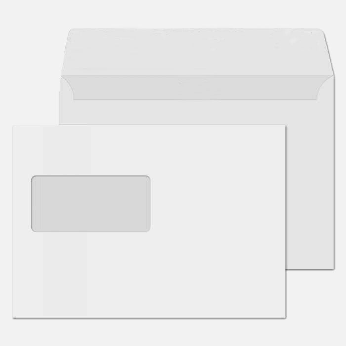 162 x 229mm C5 Cadair Idris Bright White WIndow Peel & Seal Wallet 3210