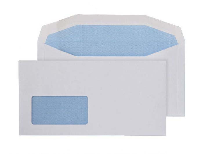 121 x 235mm Pennine White Window Gummed Wallet 3716