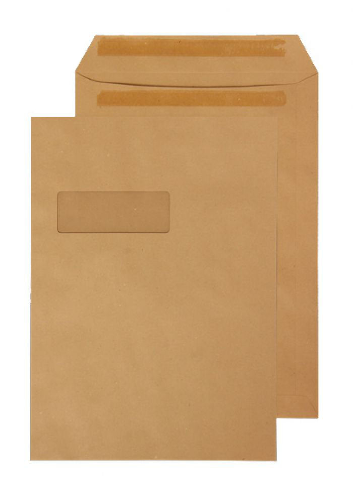 324 x 229mm C4 Bowfell Manilla Window Gummed Pocket 4752