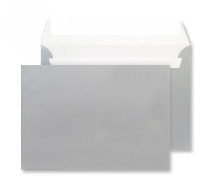 229 x 324mm C4 Cascade Silver Metallic Peel & Seal Wallet 5412