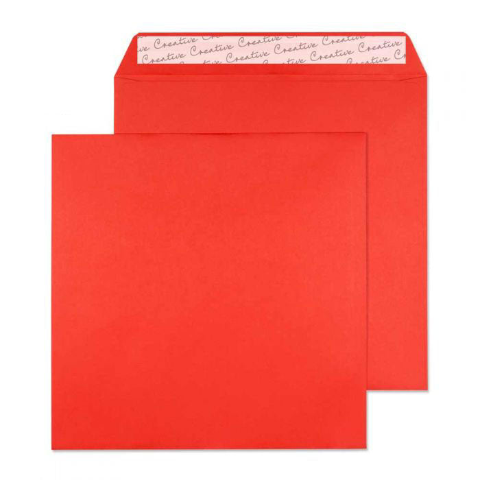 160 x 160mm Cascade Pillar Box Red Peel & Seal Wallet 5606