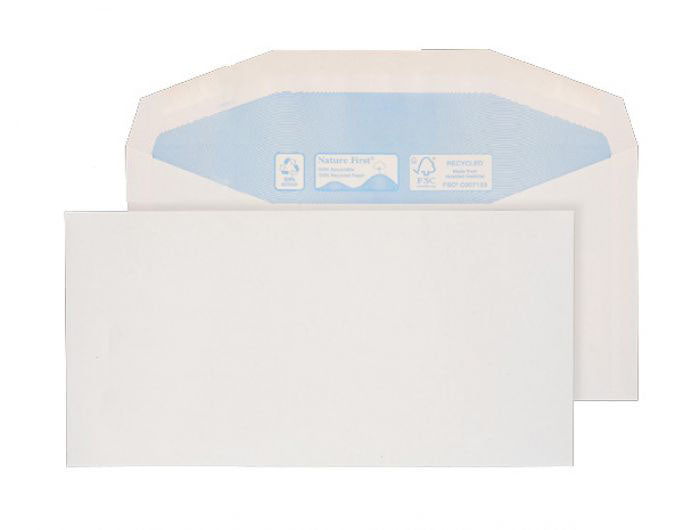 114 x 229mm Tryfan Recycled White Gummed Wallet R3705