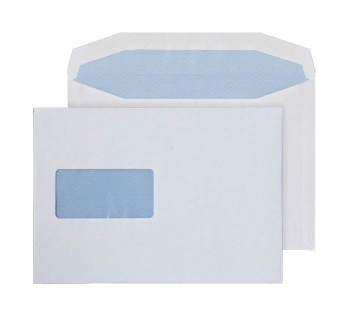 162 x 229mm C5 Tabor White Window Gummed Wallet [Pack 500] 3788