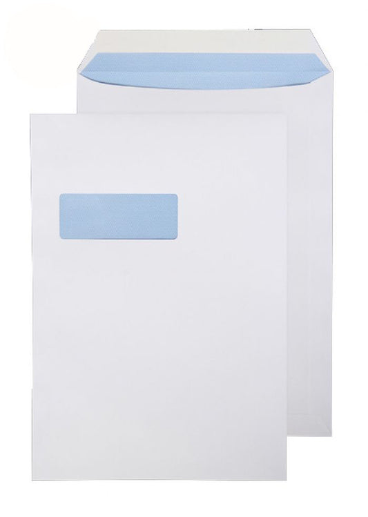 324 x 229mm C4 Snowdonia White Window Peel & Seal Pocket 4854
