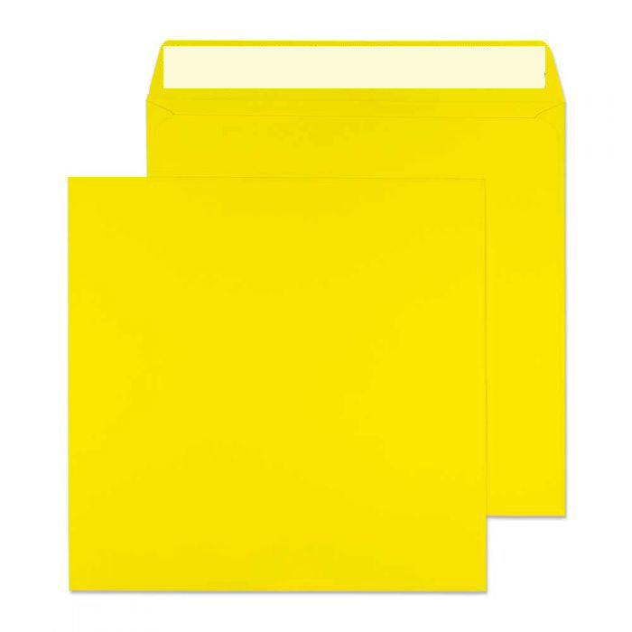 160 x 160mm  Cascade Canary Yellow Peel & Seal Wallet 5603