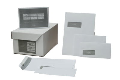 110 x 220mm DL PUR120 FSC® Laser Secure Window White Peel & Seal Wallet LSP3224