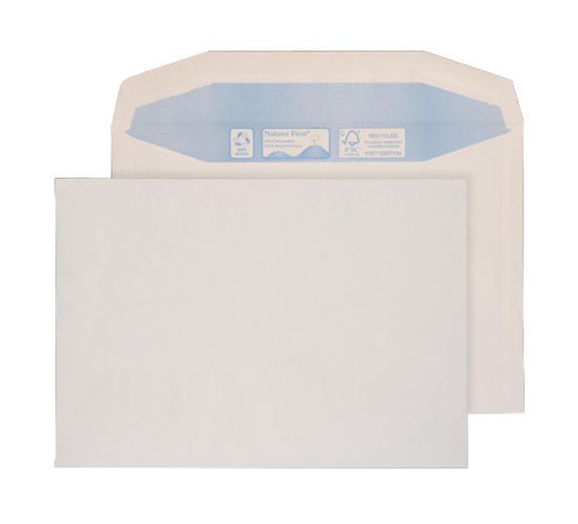 162 x 229mm C5 Tryfan Recycled White Gummed Wallet R3717